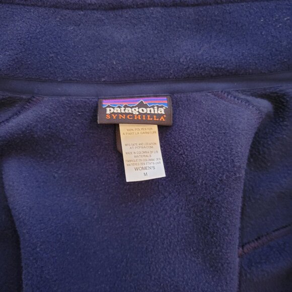 Patagonia Synchilla Babson College Blue Women's Full Zip Long Sleeve Jacket Sz M - Picture 3 of 9